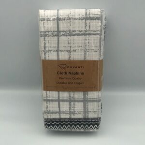 Gray, Black & White Cloth Napkins